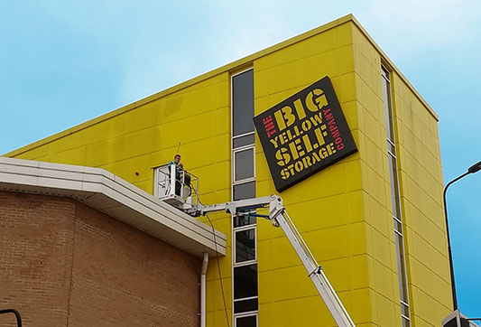 Cleaning Big Yellow Storage Building