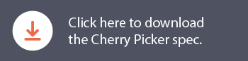 Cherry picker spec sheet icon